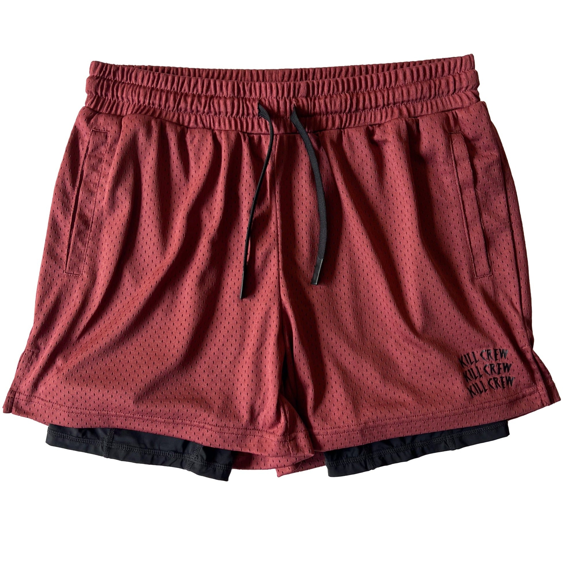 TRAINING SHORT WITH LINER - MAROON