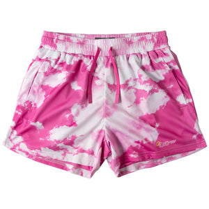 MUAY THAI SHORTS (MID THIGH CUT) CLOUD - PINK