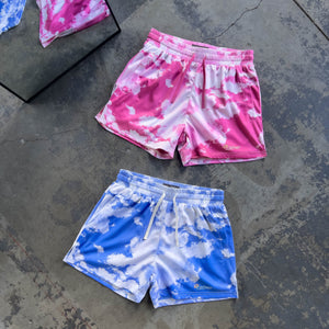 MUAY THAI SHORTS (MID THIGH CUT) CLOUD - BLUE