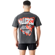 RELAXED FIT LUX CONQUER INNER DEMONS T-SHIRT - BLACK / RED