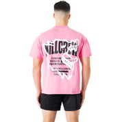 RELAXED FIT LUX CONQUER INNER DEMONS T-SHIRT - PINK / WHITE