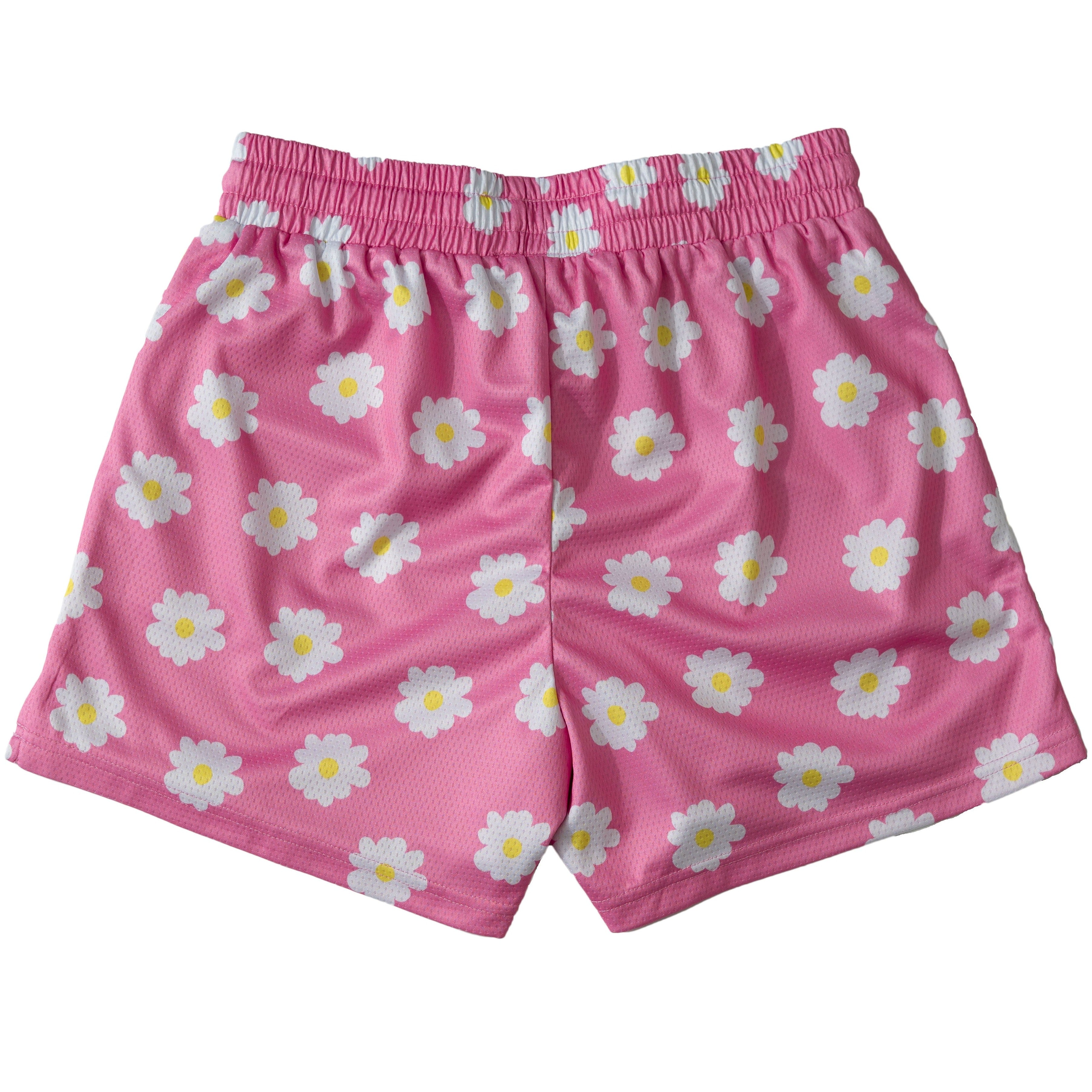 MUAY THAI SHORTS (MID THIGH CUT) DAISY - PINK