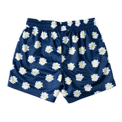 MUAY THAI SHORTS (MID THIGH CUT) DAISY - BLUE