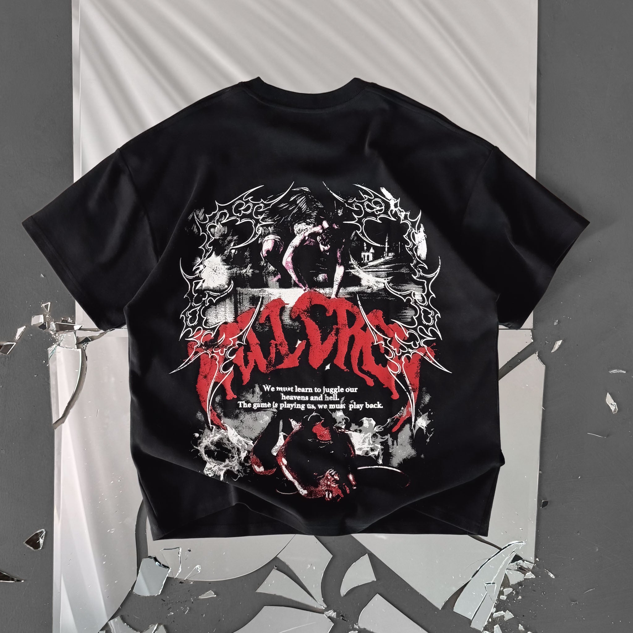 RELAXED FIT NATURAL COTTON DUALITY T-SHIRT