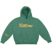 OVERSIZED LUX "SCRIPT" HOODIE - GREEN / GOLD