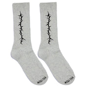 BARBWIRE HIGH SOCKS - GREY