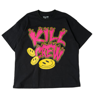 OVERSIZED "HAPPY PILLS" T-SHIRT - BLACK