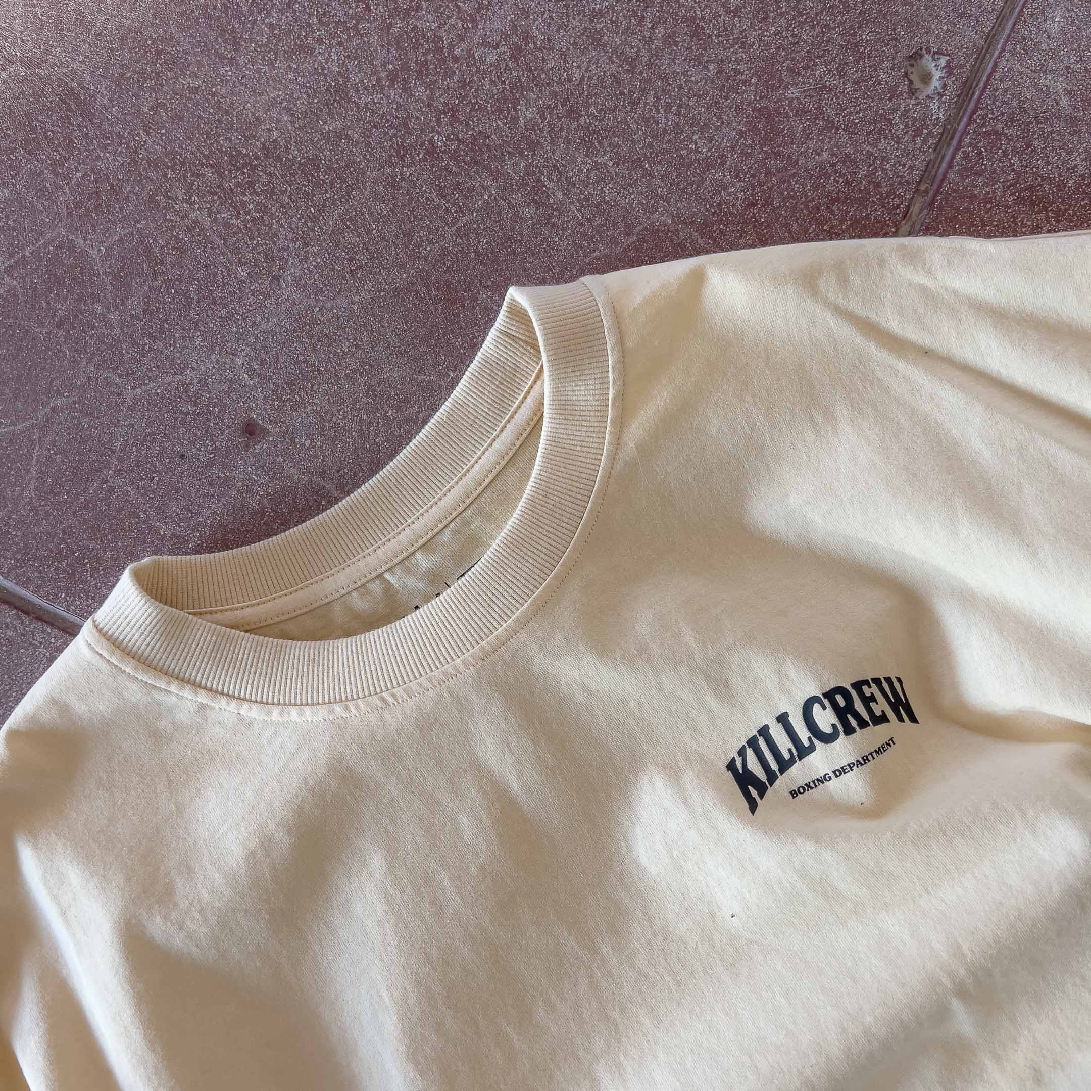 RELAXED FIT BOXING DEPARTMENT T-SHIRT - CREAM / BLACK