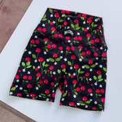 SCRUNCH BIKER SHORTS "CHERRY BOMB"