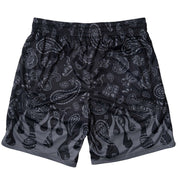 BANDANA FLAME SHORT (REGULAR CUT) - BLACKOUT