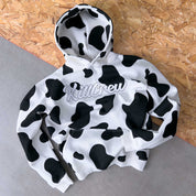OVERSIZED LUX "MOO MOO" HOODIE - BLACK