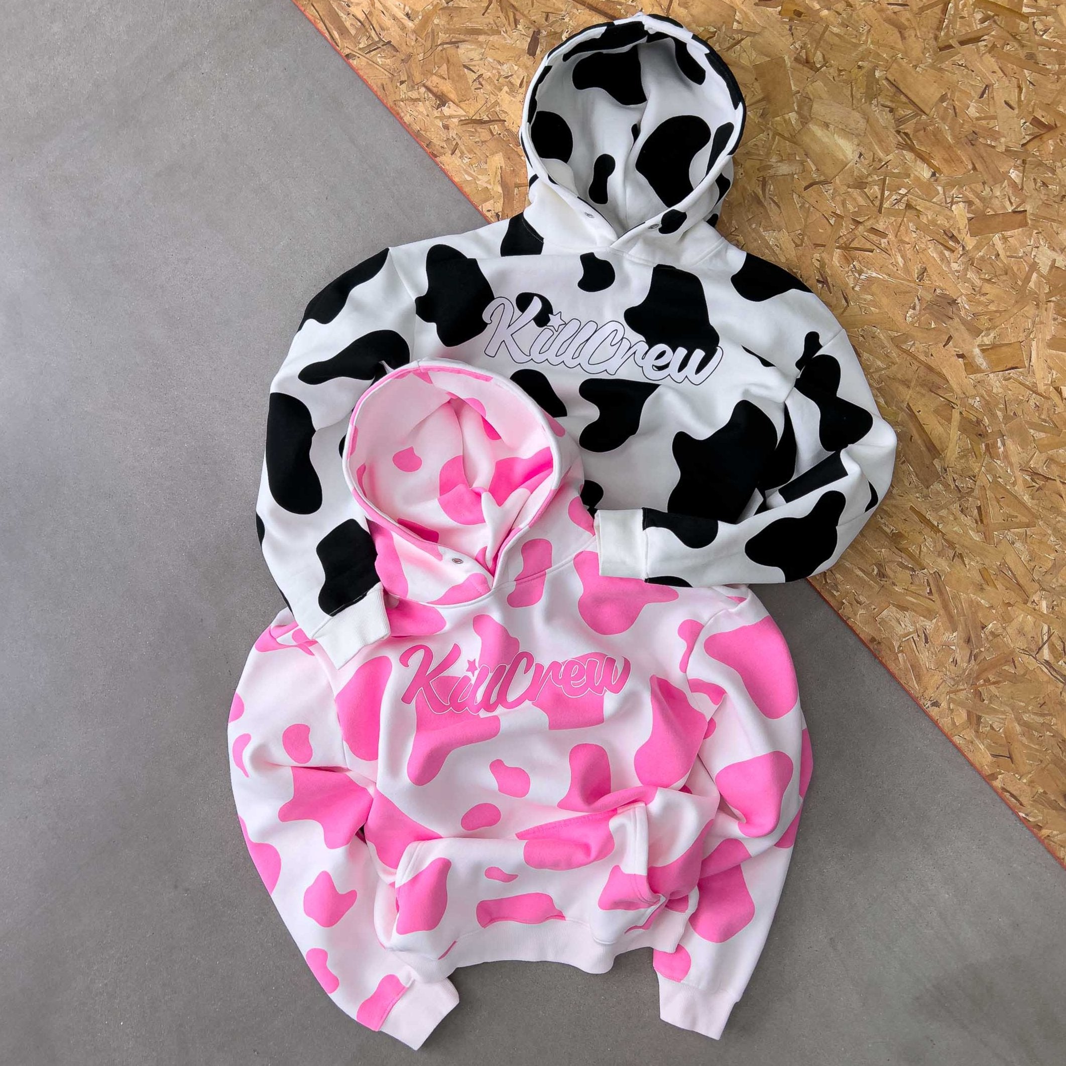 OVERSIZED LUX "MOO MOO" HOODIE - BLACK