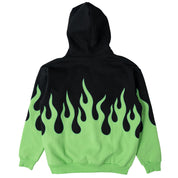 OVERSIZED PREMIUM HEATER HOODIE - BLACK / GREEN