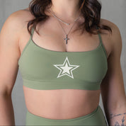 CLASSIC SPORTS BRA STAR BOY - GREEN / WHITE