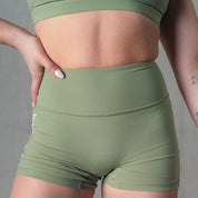 STAR BOY BIKER SHORTS - GREEN / WHITE