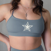 CLASSIC SPORTS BRA STAR BOY - GREY / WHITE