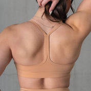 CLASSIC SPORTS BRA STAR BOY - SAND / WHITE