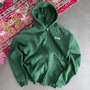OVERSIZED LUX "SIMPLE" ZIP UP - GREEN
