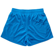 MUAY THAI SHORTS (MID THIGH CUT) - HIGHLIGHTER BLUE