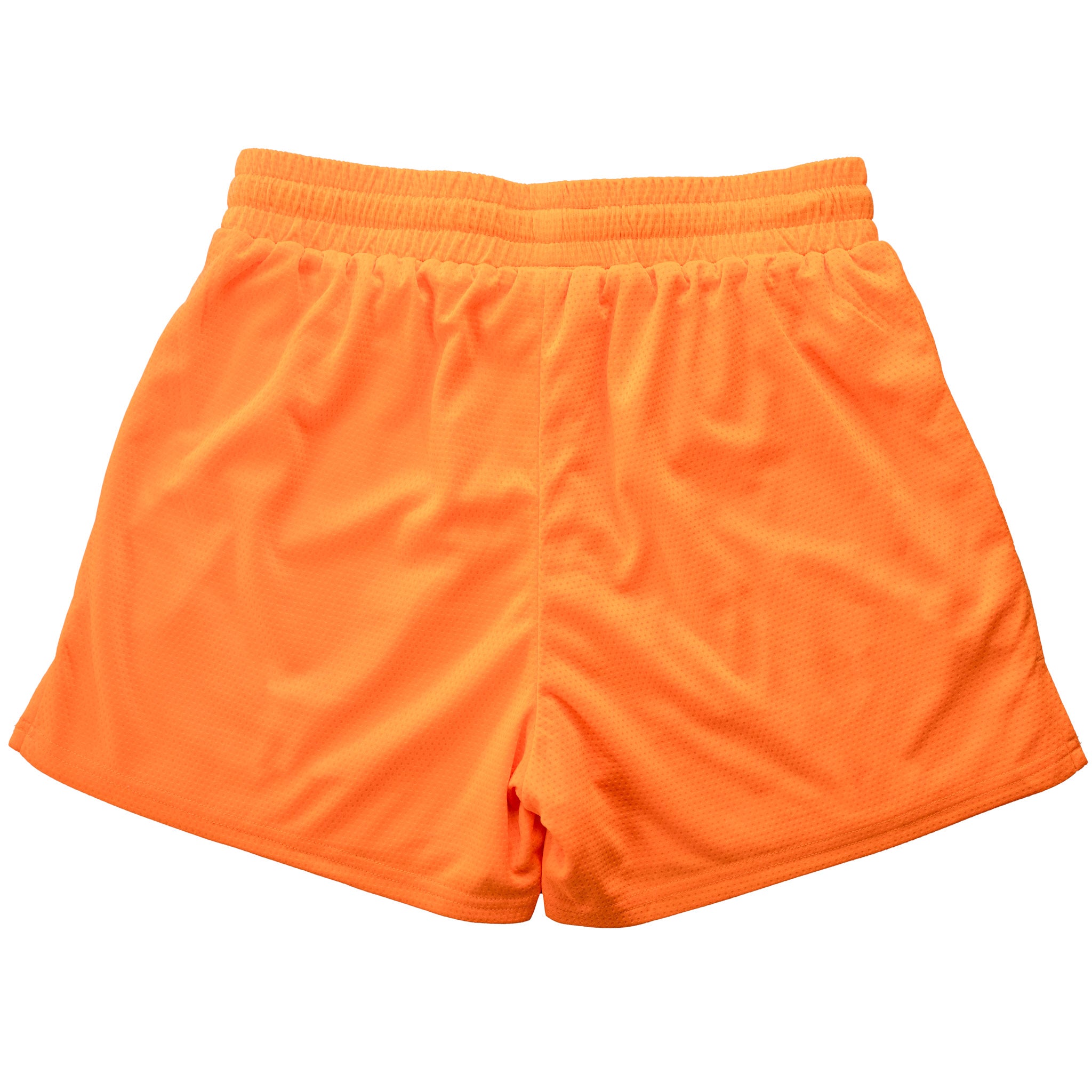 MUAY THAI SHORTS (MID THIGH CUT) - HIGHLIGHTER ORANGE