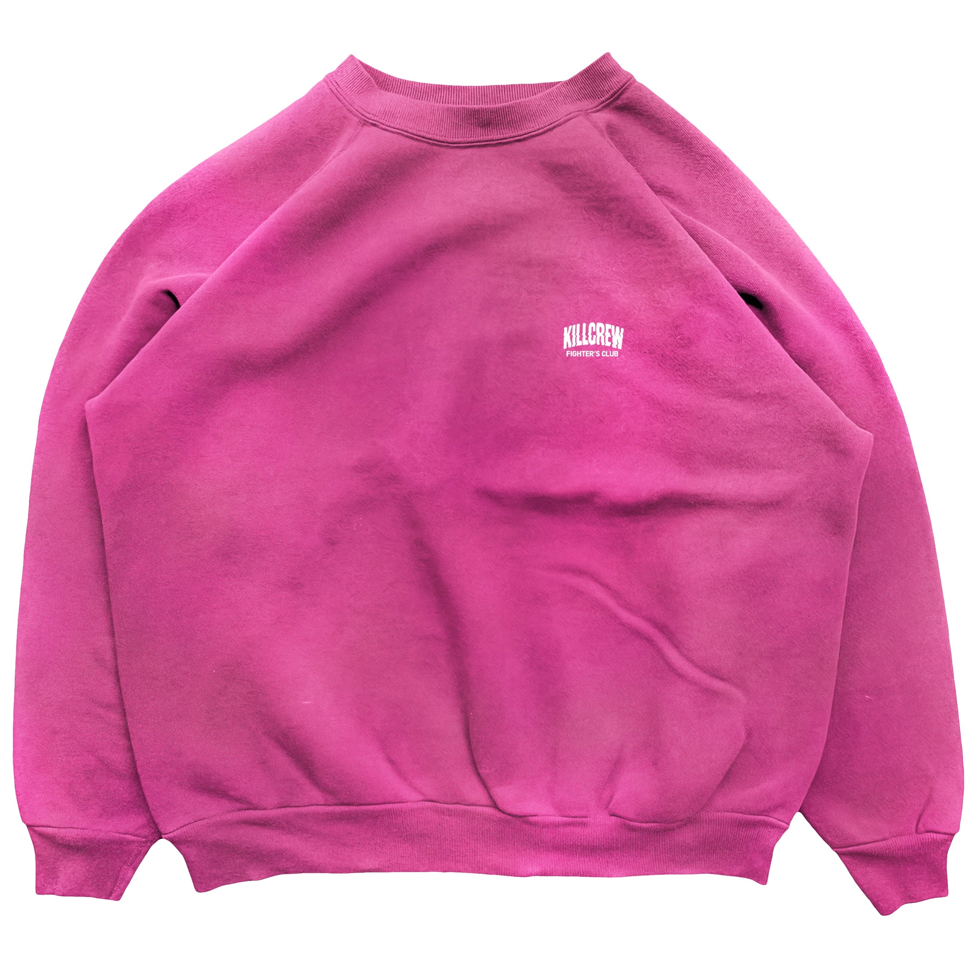 OVERSIZED LUX RIGOROUS TRAINING CREW NECK - PINK / WHITE – Kill Crew