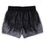 MUAY THAI SHORTS (MID THIGH CUT) SHATTER - BLACK / GREY