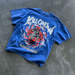 OVERSIZED DEMONS TOUR T-SHIRT - BLUE / RED