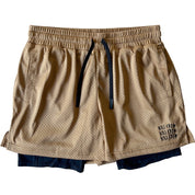 TRAINING SHORT WITH LINER - SAND