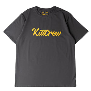 "SCRIPT" T-SHIRT - GREY / GOLD