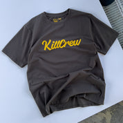 "SCRIPT" T-SHIRT - GREY / GOLD