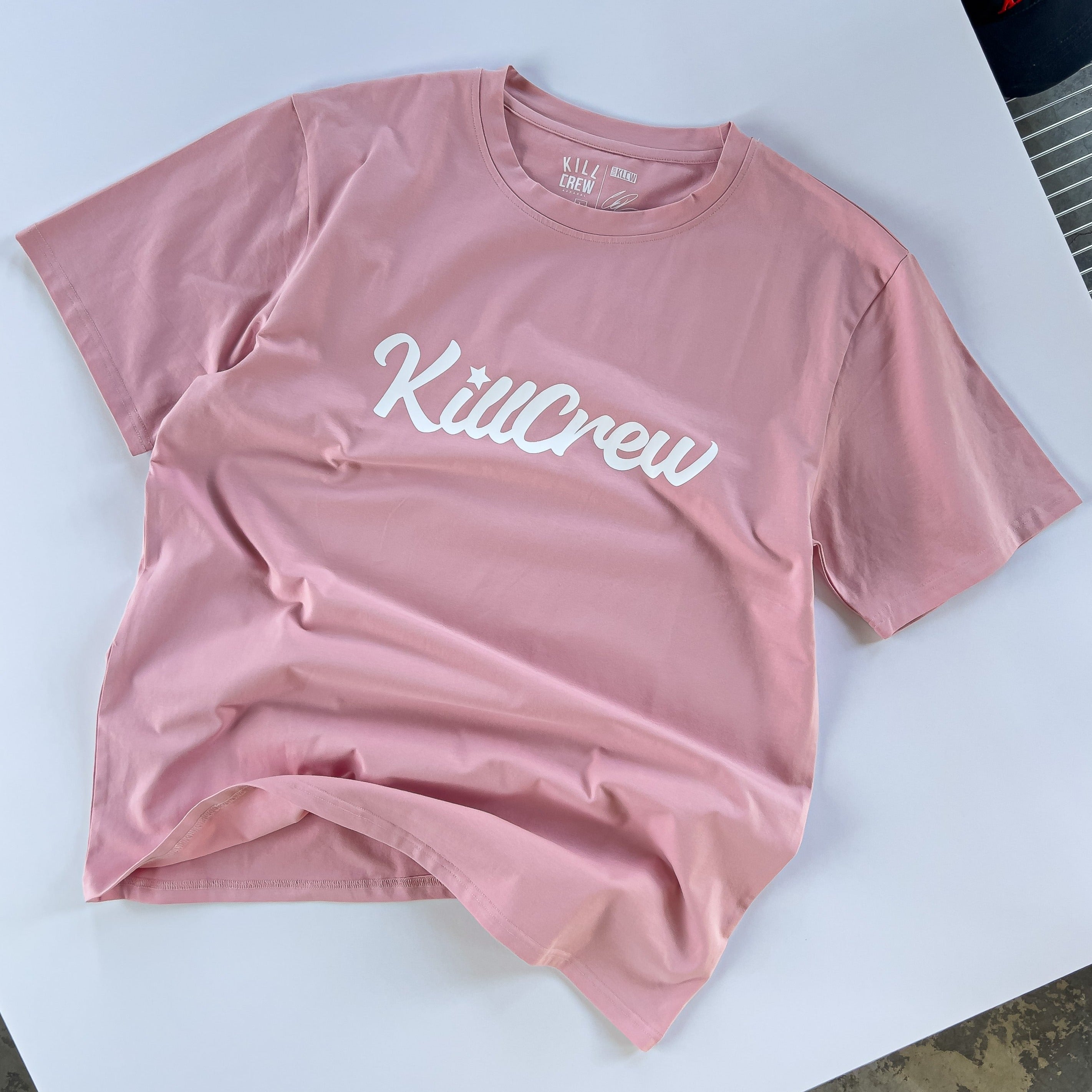 "SCRIPT" T-SHIRT - ROSÉ / WHITE