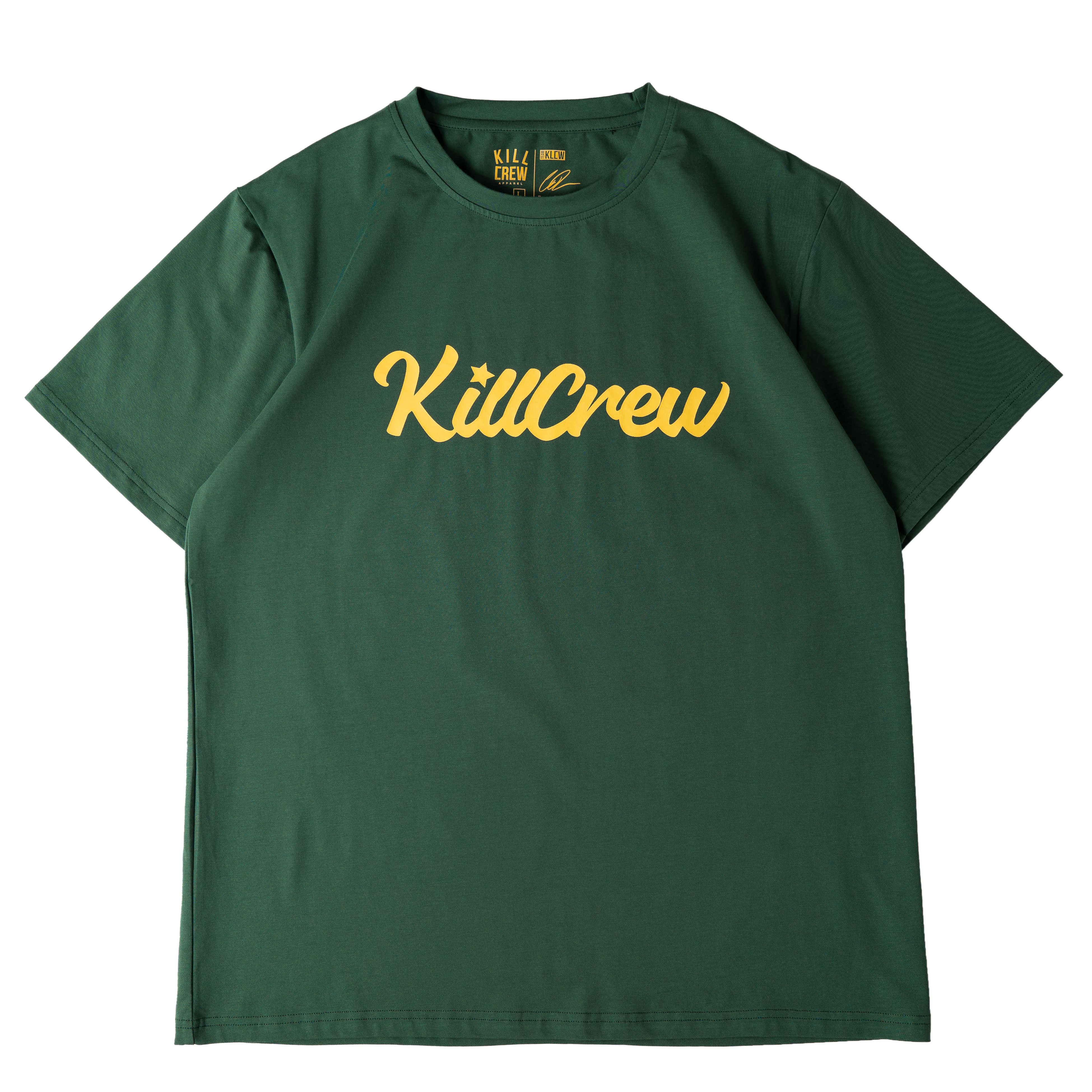 "SCRIPT" T-SHIRT - GREEN / GOLD