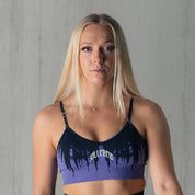 SHATTER SPORTS BRA - BLACK / LILAC