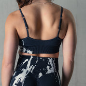 SPLATTER SPORTS BRA - BLACK / WHITE