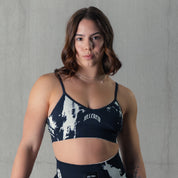 SPLATTER SPORTS BRA - BLACK / WHITE