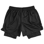 TRAINING SHORT WITH LINER - BLACK / WHITE