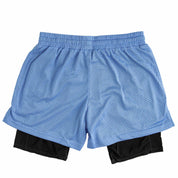 TRAINING SHORT WITH LINER - BLUE