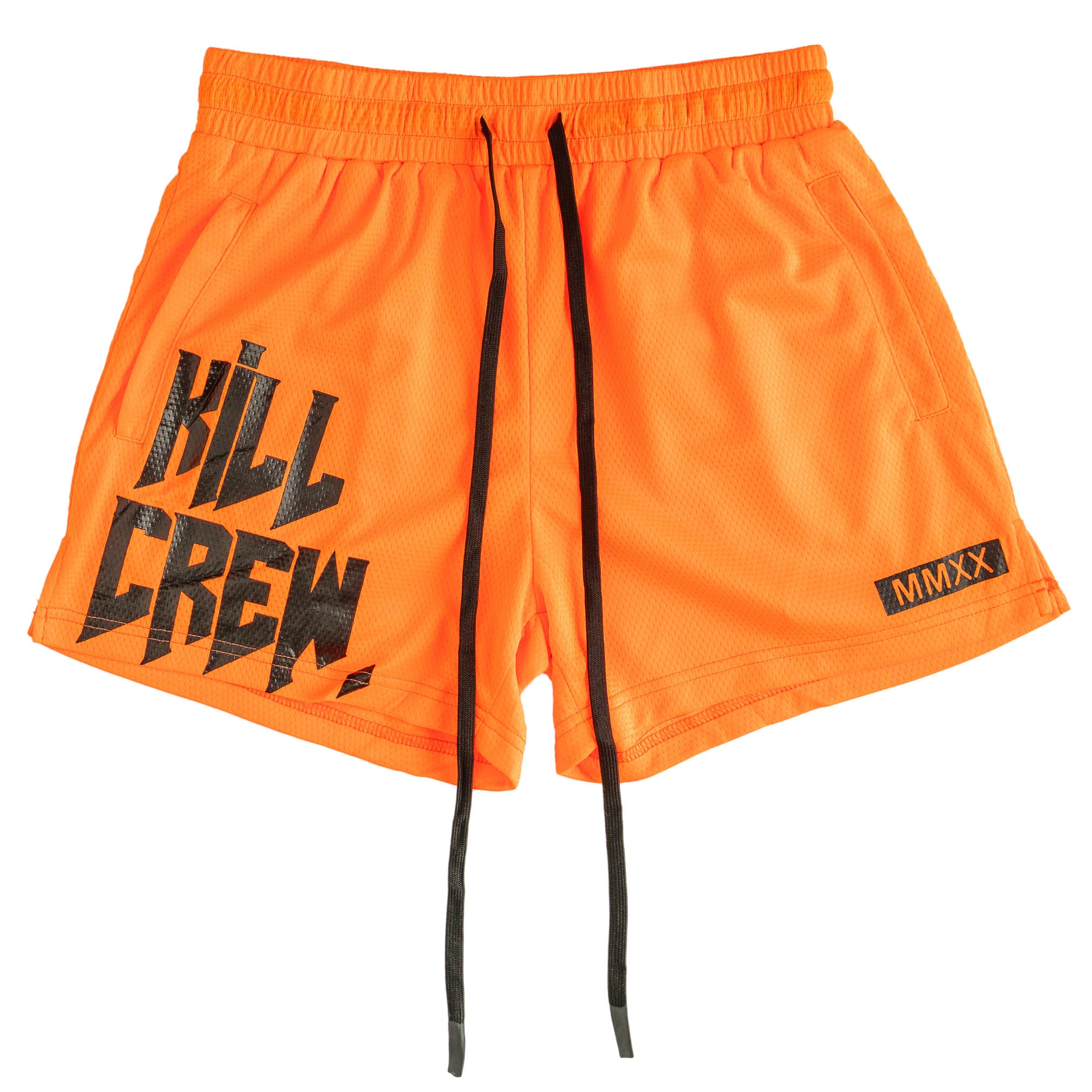 MUAY THAI SHORTS (MID THIGH CUT) - ORANGE