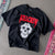 OVERSIZED "KILL CREW SKULL" T-SHIRT - BLACK / RED