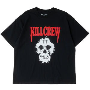 OVERSIZED "KILL CREW SKULL" T-SHIRT - BLACK / RED