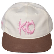 BARBWIRE 5 PANEL SNAPBACK - CREAM / BROWN