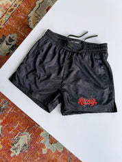 MUAY THAI SHORTS (MID THIGH CUT) SNAKE - BLACK / GREY