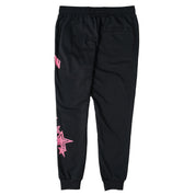 STAR BOY JOGGERS - BLACK / PINK