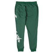 STAR BOY JOGGERS - GREEN / WHITE