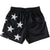 MUAY THAI SHORTS (MID THIGH CUT) STAR BOY - BLACK / WHITE