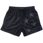 MUAY THAI SHORTS (MID THIGH CUT) STAR BOY - BLACKOUT