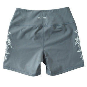 STAR BOY BIKER SHORTS - GREY / WHITE