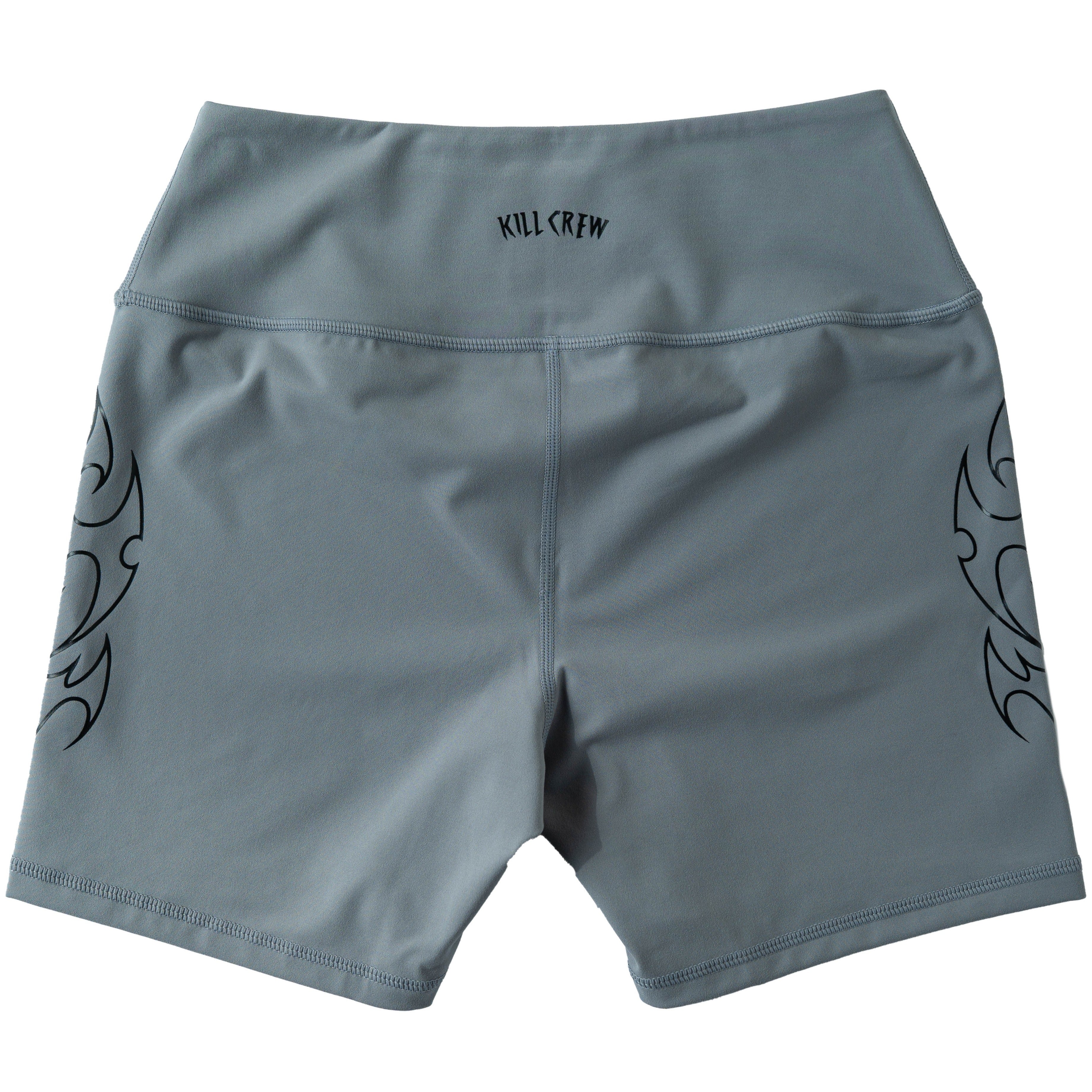 TRIBAL BIKER SHORTS - GREY / BLACK