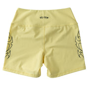 TRIBAL BIKER SHORTS - YELLOW / BLACK