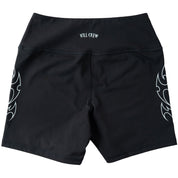 TRIBAL BIKER SHORTS - BLACK / WHITE